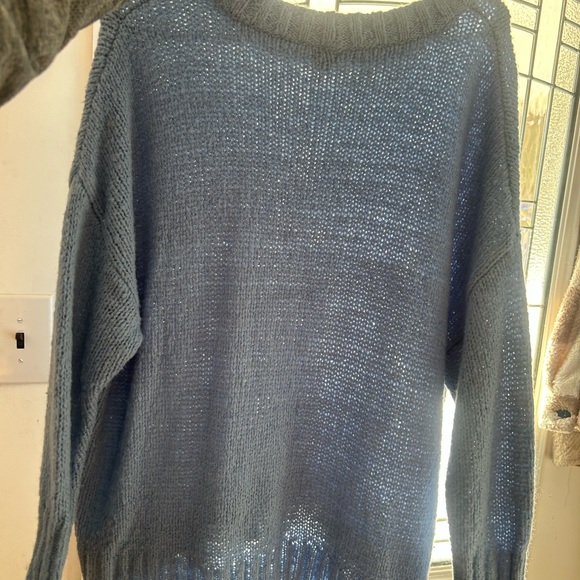 Aerie Soft Knit Blue Sweater - Picture 3 of 4